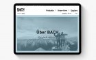 iPad Display mit Landingpage von Bach